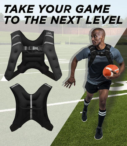 Aduro Sport Weighted Vest Workout Equipment, 4Lbs/6Lbs/12Lbs/20Lbs/25Lbs Body Weight Vest for Men, Women, Kids (12 Pounds (5.44 KG))